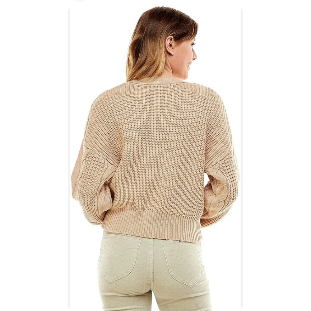 Love Tree Chunky Cable Knit Sweater Cardigan - Picture 3 of 4